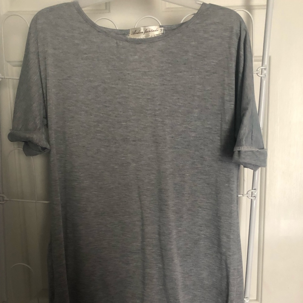 Grey top with lace back